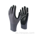 Guantes de seguridad de nitrilo de espuma Hespax 15G Comodidad transpirable